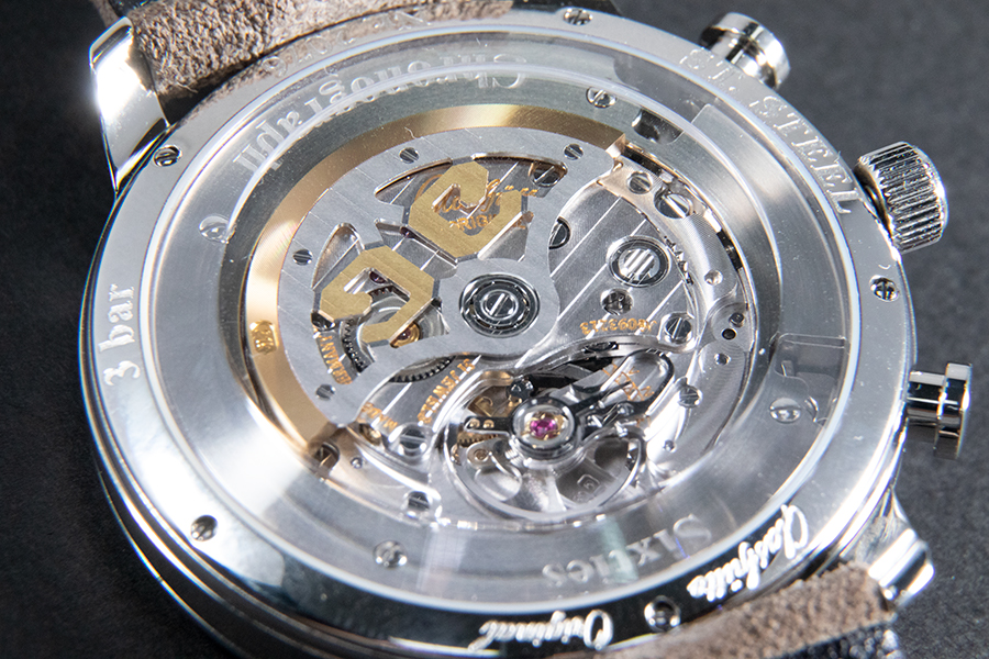 兩款2020年度版Sixties腕錶的底蓋都是採用拱形藍寶石水晶鏡面。