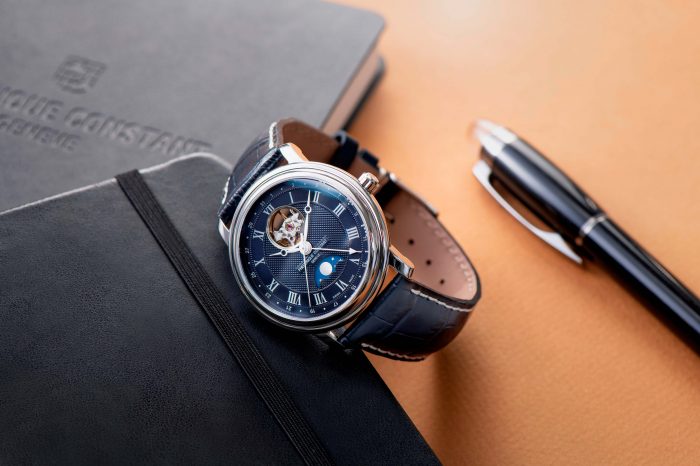 Frederique Constant Classics Heart Beat Moonphase Date丨Open Heart之作經典再現丨添加了深藍色錶盤款式