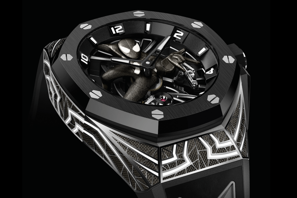 【新錶介紹】愛彼Audemars Piguet x 漫威Marvel聯乘腕錶第二彈．Spider-Man蜘蛛俠掛帥．黑色戰衣孤品版本杜拜慈善拍賣．成交價為620萬美元