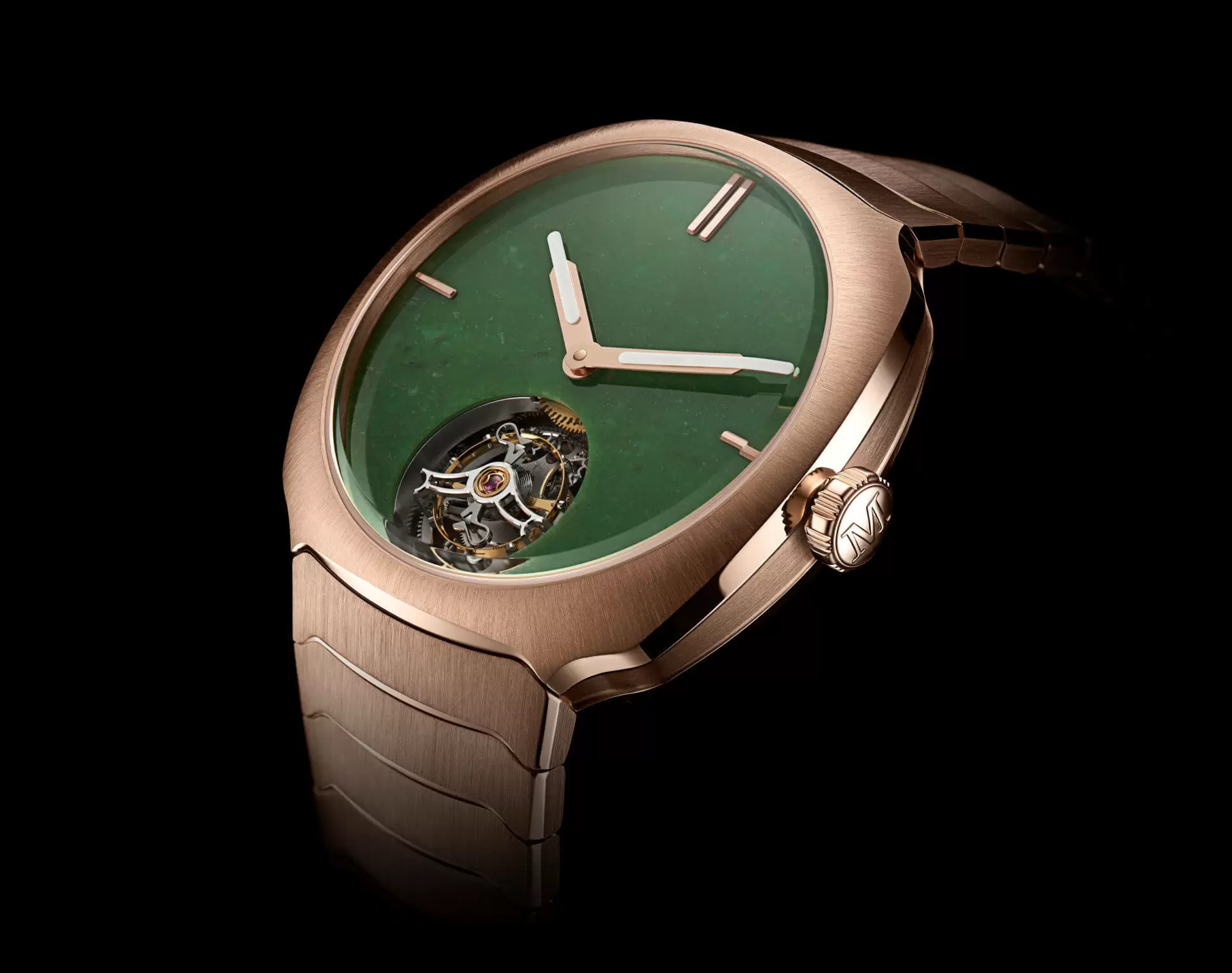 【新錶速報 】朱甍碧瓦｜H. Moser & Cie. Streamliner Tourbillon Wyoming Jade 陀飛輪懷俄明玉石腕錶